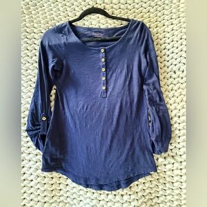 Lilly Pulitzer Deep Blue Long Sleeve Top Size Small